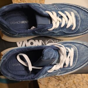 Fashion Nova Indigo Denim Sneakers